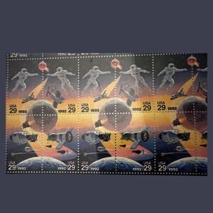 MNH 1992 Space US Russia Joint Issue SHEET 50 29c Stamps #2631/34